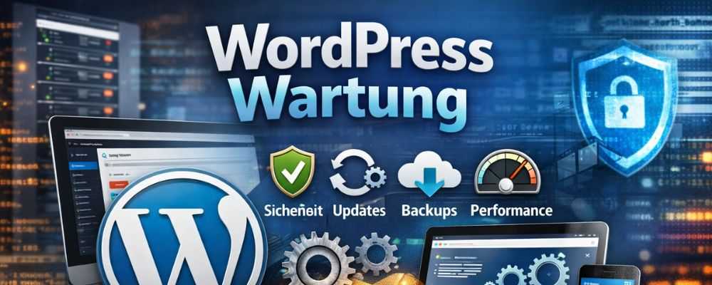 WordPress Wartung Anleitung für sichere Websites | Titelbild WordPress Wartung Anleitung für sichere Websites | Titelbild